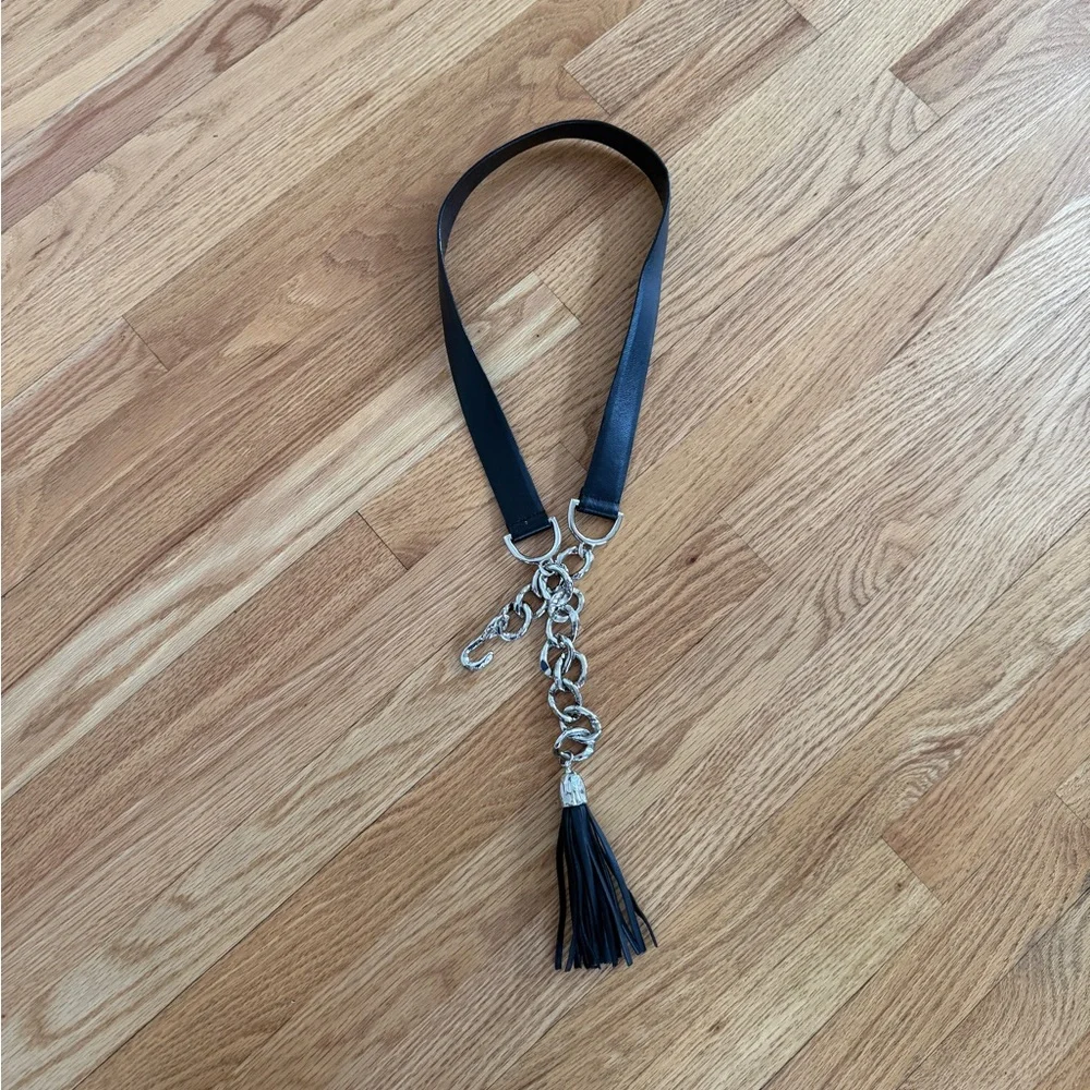 Sandy Duftler belt black tassel size XL